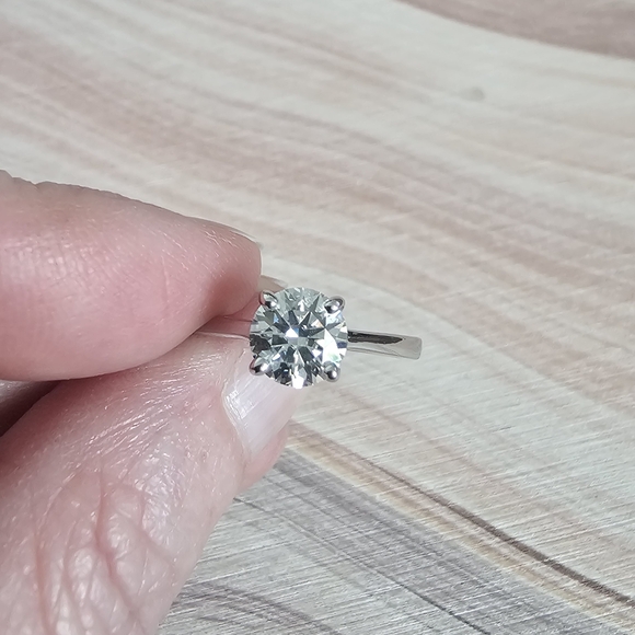 Sugar Tang Moissanite Diamond 1ct Ring - Picture 3 of 9